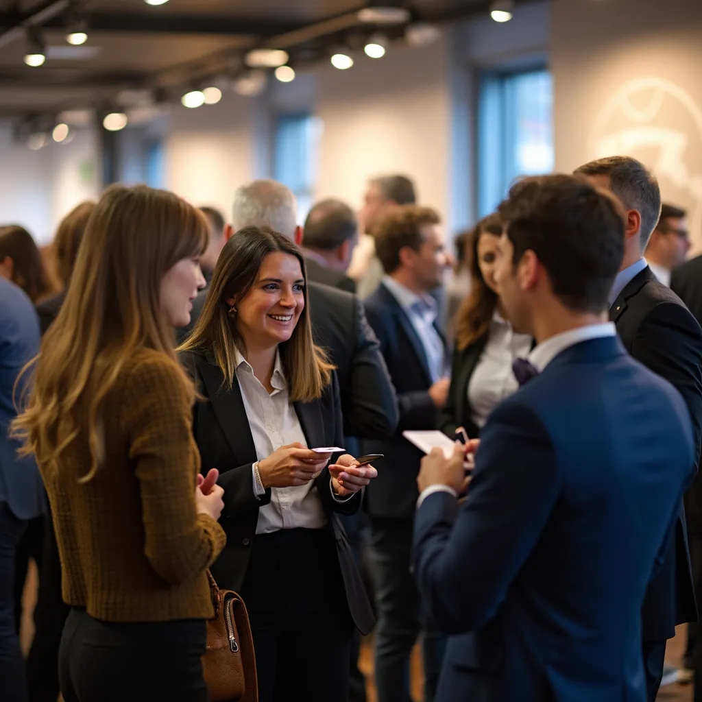 Networking at a UK business event